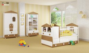 سرویس خواب نوزاد نوجوان مدل کلبه