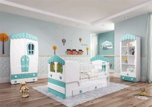 سرویس خواب نوزاد نوجوان مدل کلبه