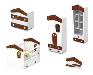 سرویس خواب نوزاد نوجوان مدل کلبه