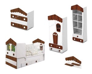 سرویس خواب نوزاد نوجوان مدل کلبه