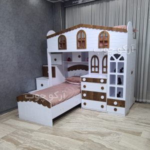 تخت مجموعه دو طبقه کلبه