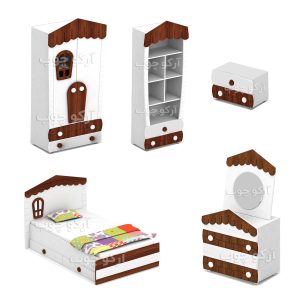 سرویس خواب یک نفره مدل کلبه