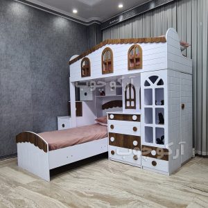 تخت مجموعه دو طبقه کلبه