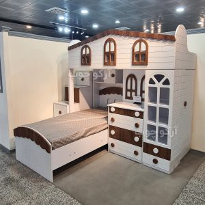 تخت مجموعه دو طبقه کلبه