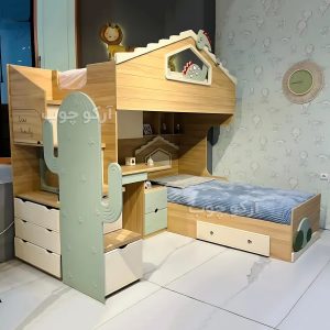 تخت مجموعه دو طبقه کلبه