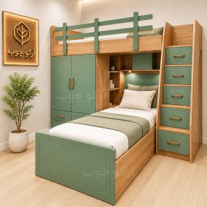 تخت مجموعه دو طبقه زمرد