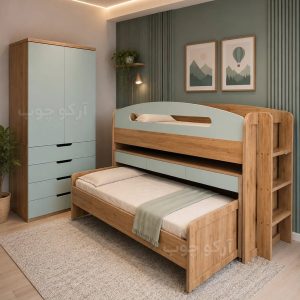 تخت مجموعه دو طبقه پاستیل